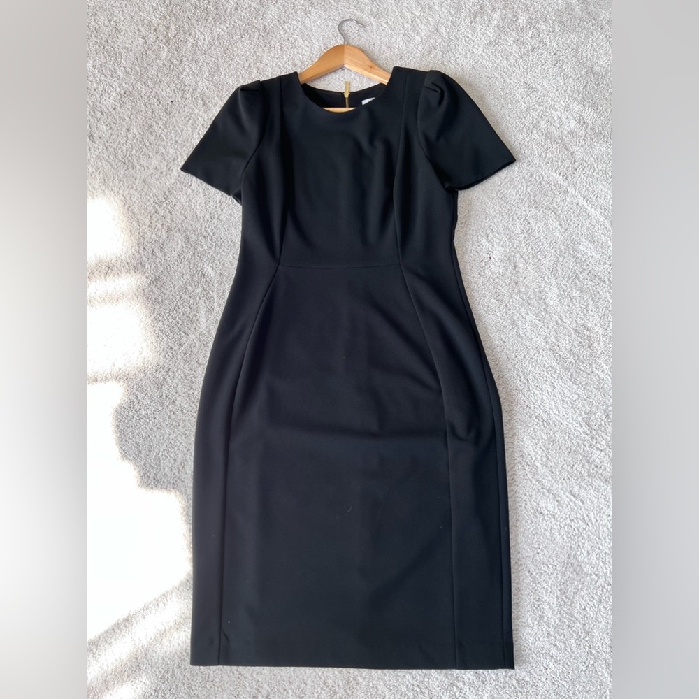 CK Short sleeve midi black dress